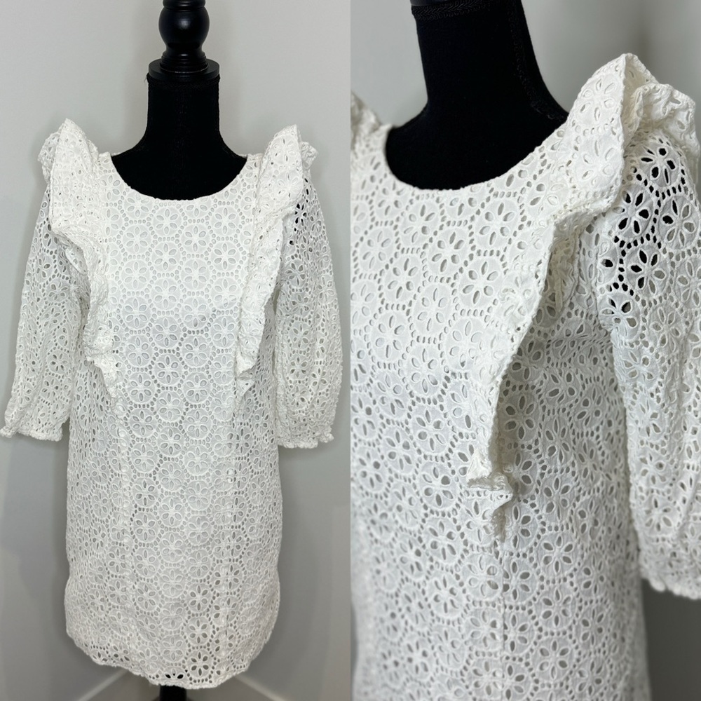 LILLY PULITZER Primm Eyelet Dress in Resort White (S)